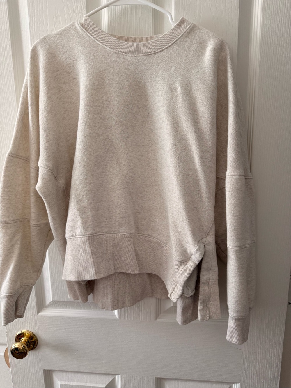 Women's PINK Crewneck Pullover Sweater - Cream